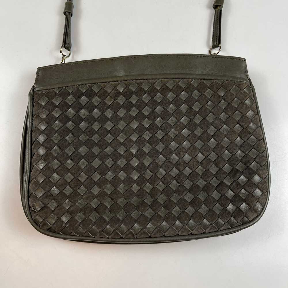 Vintage Creation Cornell leather suede shoulder bag gray